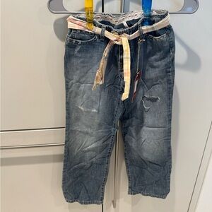 Chipie Blue Kids Jeans with Plaid Belt